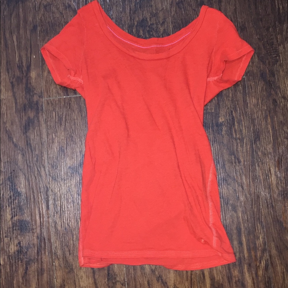 American Eagle Red Fitted Top